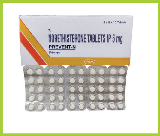 PREVENT N 10 TAB (Norethisterone 5 mg) by Intas