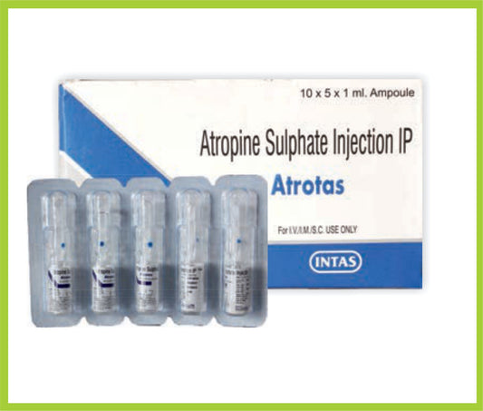 ATROTAS 1ML INJ (Atropine Sulphate 0.6 mg) by Intas