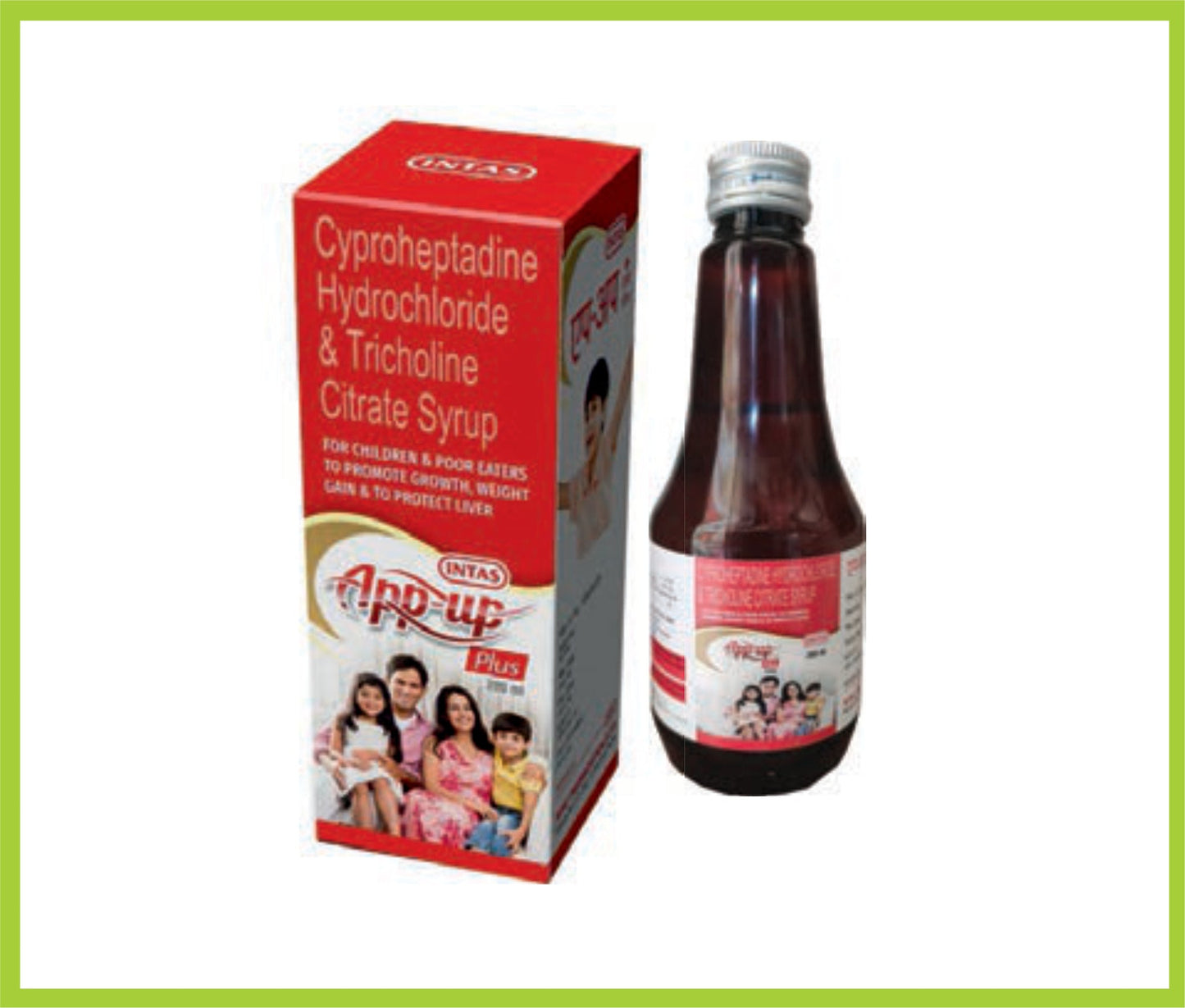 APP UP PLUS SYP 200ML (سيبروهيبتادين 2 ملغ + تريكولين سترات 275 ملغ + سوربيتول) من إنتاس