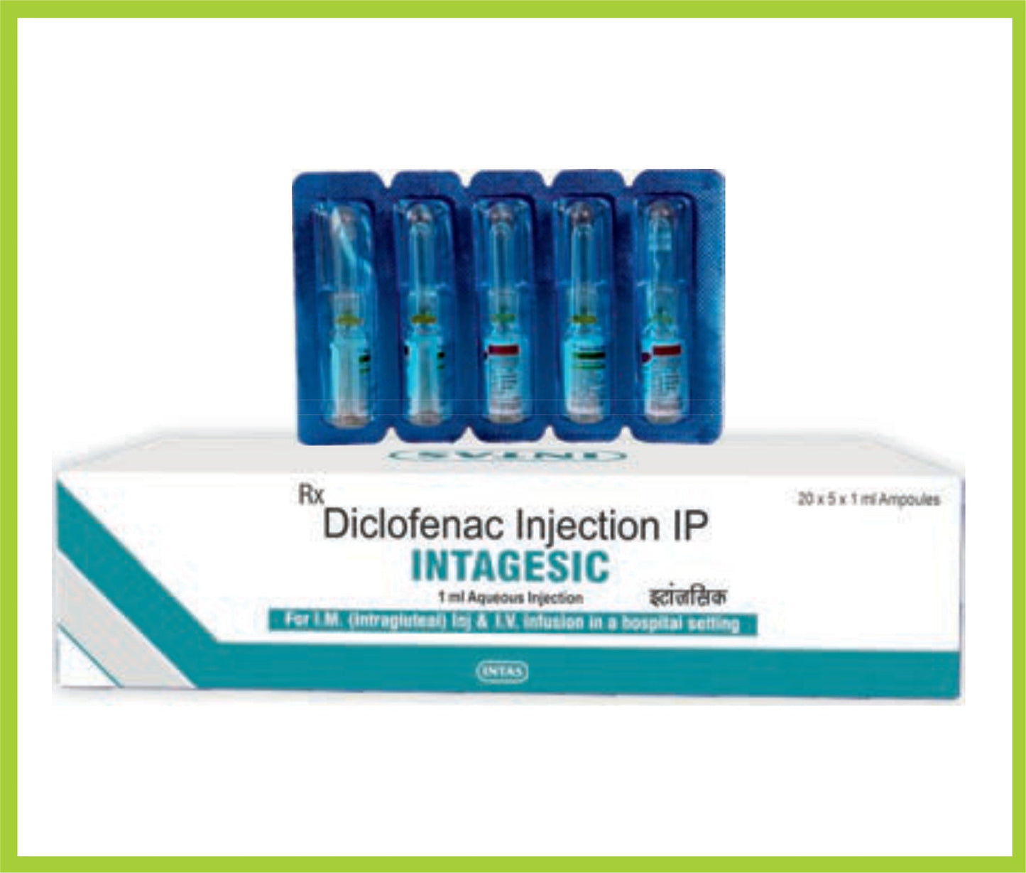 INTAGESIC 1 مل (ديكلوفيناك الصوديوم 75 مجم) من Intas