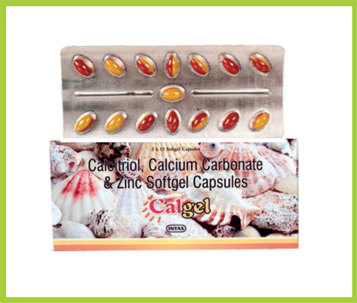 كالجيل 15 كبسولة (كالسيتريول 0.25 ميكروجرام + كربونات الكالسيوم 500 مليجرام + كبريتات الزنك 7.5 مليجرام) من إنتاس
