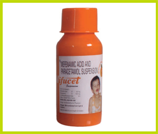 MIFUCET SUS 60 ML (Mefenamic Acid 50 mg + Paracetamol 125 mg) by Intas
