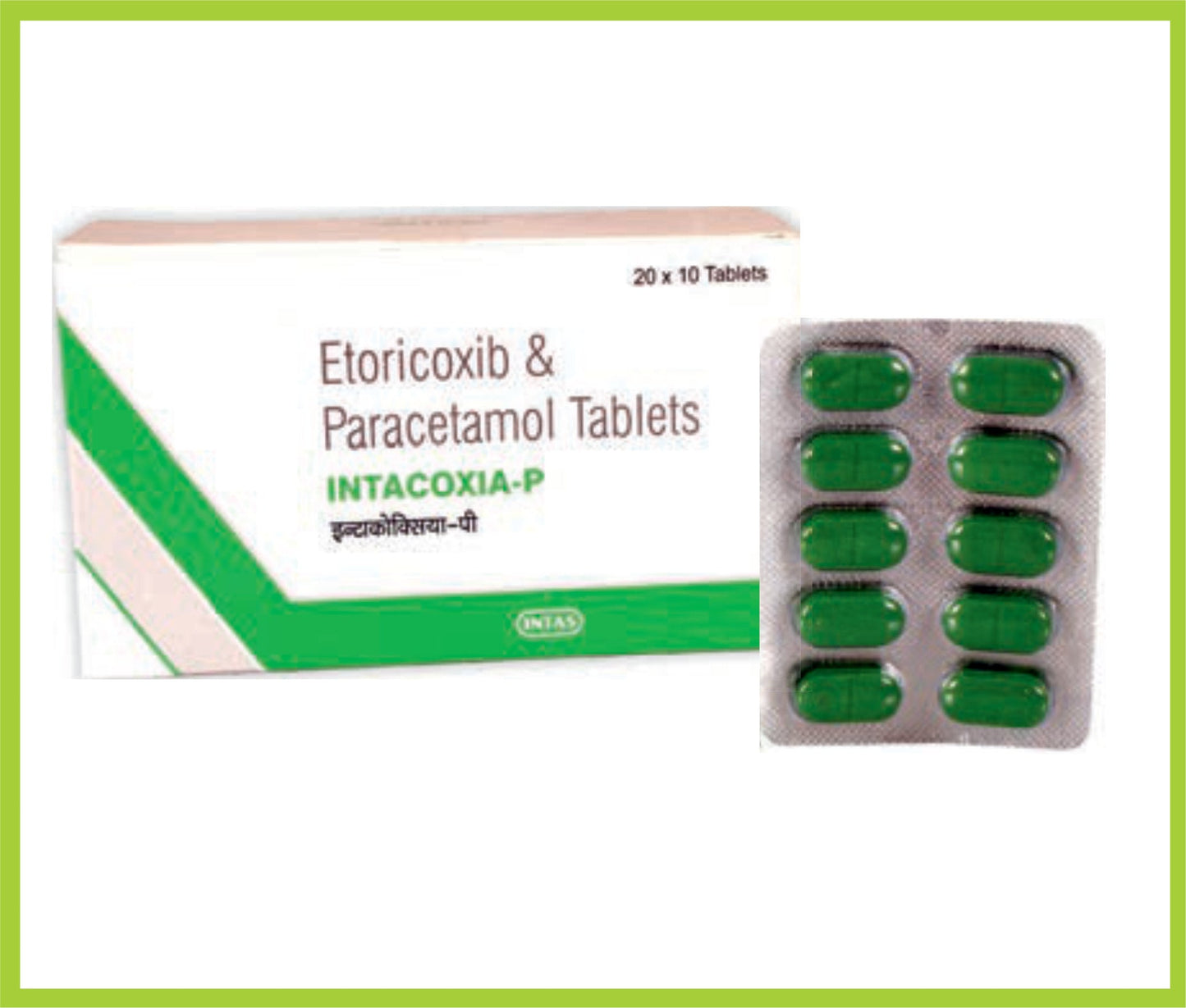 INTACOXIA - P 10 TAB (إيتوريكوكسيب 60 ملجم + باراسيتامول 325 ملجم) من إنتاس