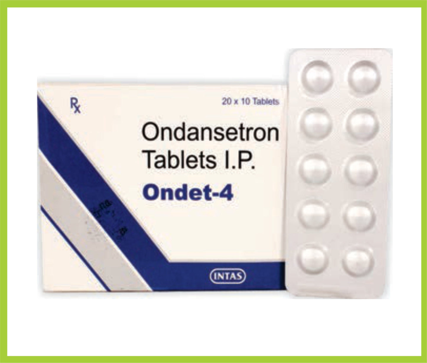 ONDET-4 10 TAB (Ondansetron 4 mg) by Intas