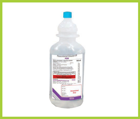 PCM INJ. 100 ML (Paracetamol 1% w/v) by Intas