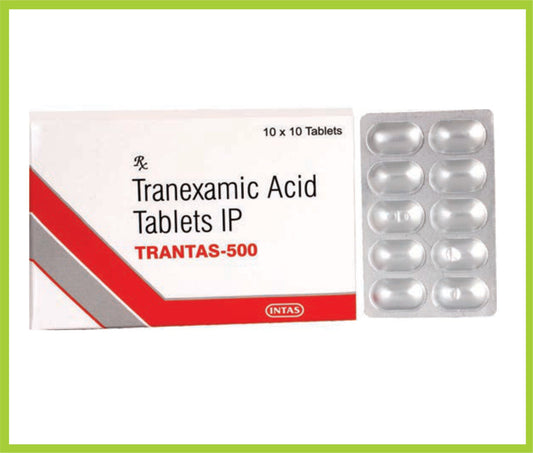 TRANTAS 500 10 TAB (Tranexamic Acid 500 mg) by Intas