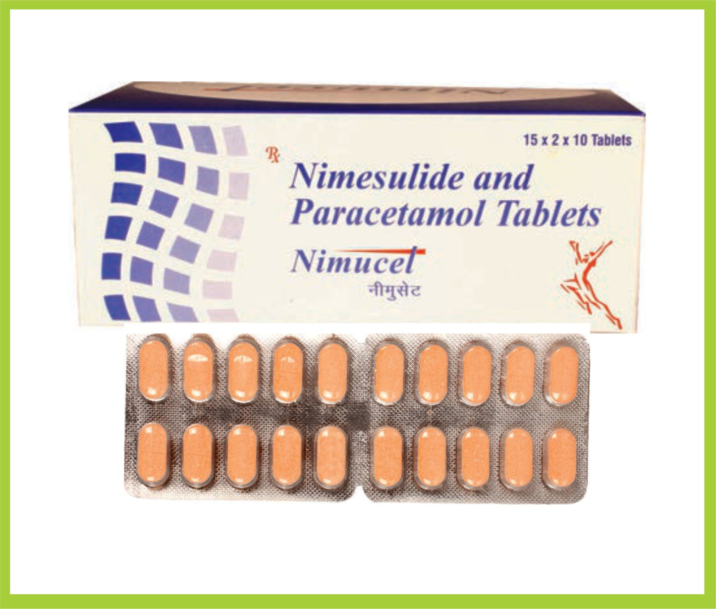 NIMUCET 10 TAB (30X10 TAB) (Nimesulid 100 mg + Parasetamol 325 mg) - Intas