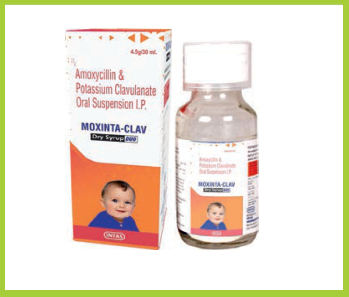 MOXINTA CLAV DUO 30 ML (Amoxycillin 200 mg + Clavulanic Acid 28.5 mg) by Intas