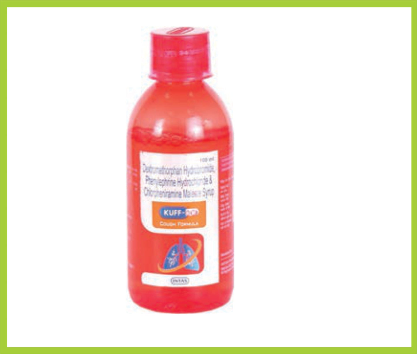 كف-د إن إف 100 مل (ملصق بي في سي) (ديكستروميثورفان هيدروبروميد 10 مجم + كلورفينيرامين ماليات 2 مجم + فينيليفرين هيدروكلوريد 5 مجم) من إنتاس