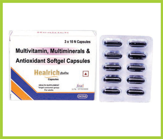 HEALRICH 10 CAP (Multivitamin Soft Gel) by Intas