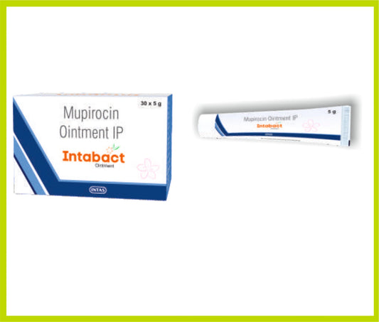 INTABACT OINTMENT 5 GM (Mupirocin 2% w/w) by Intas