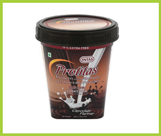PROTITAS 220 GM (CHOCOLATE) (Protein Powder Chocolate) by Intas