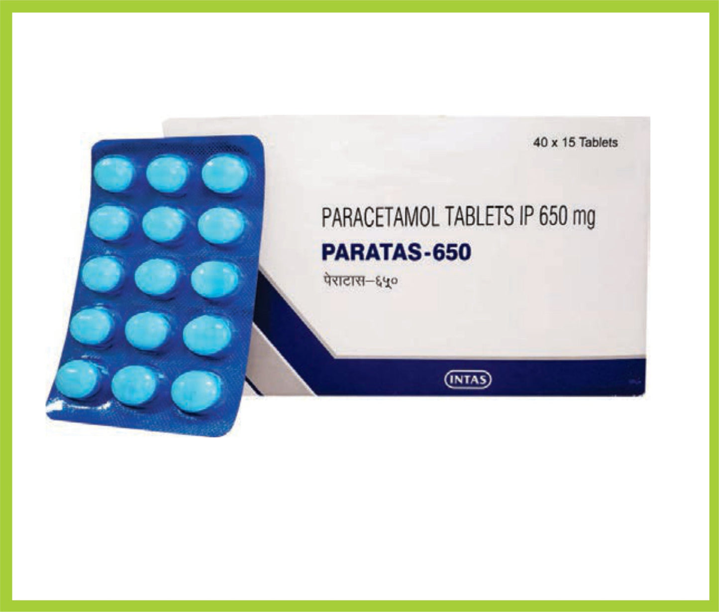 PARATAS  650 15 TAB (Paracetamol 650 mg) by Intas
