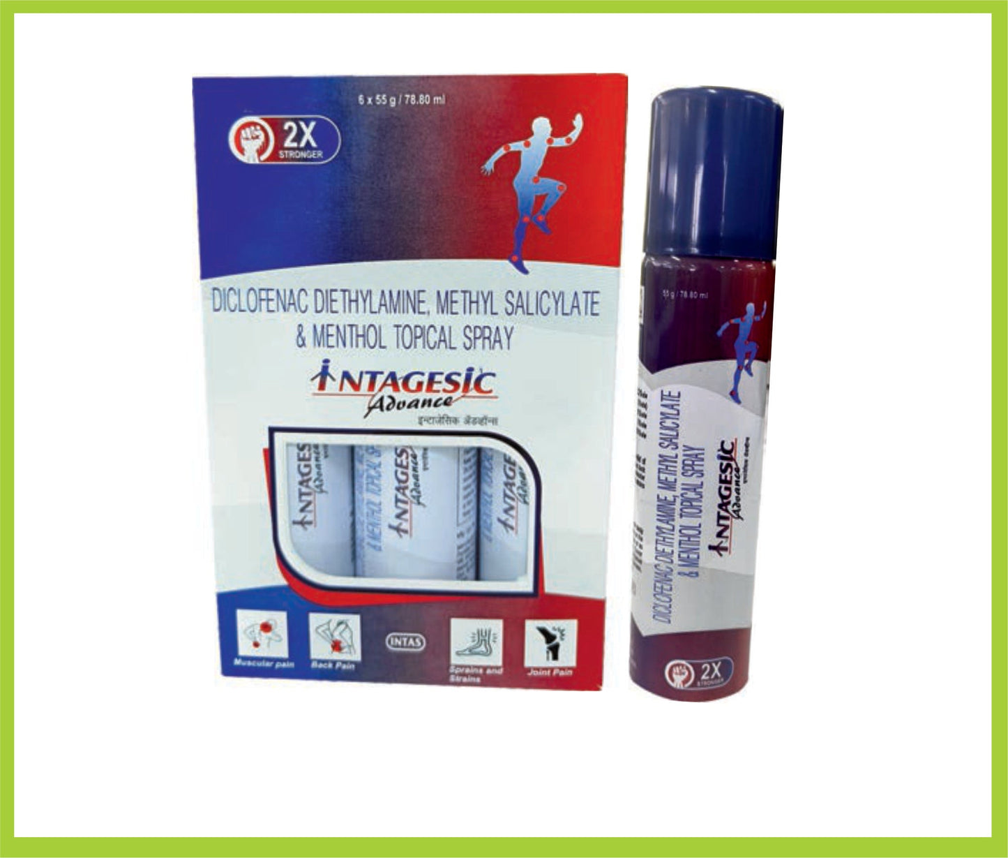 بخاخ انتاجيسك ادفانس (ديكلوفيناك داي إيثيل أمين 2.32% + ميثيل ساليسيلات 10% + زيت بذر الكتان 3% + مينثول 5%) من إنتاس