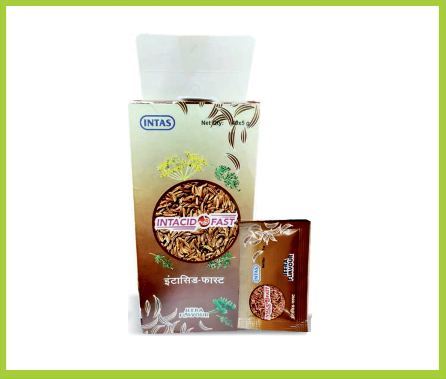 INTACID-FAST 5GM (كمون) (مسحوق مضاد للحموضة) من Intas