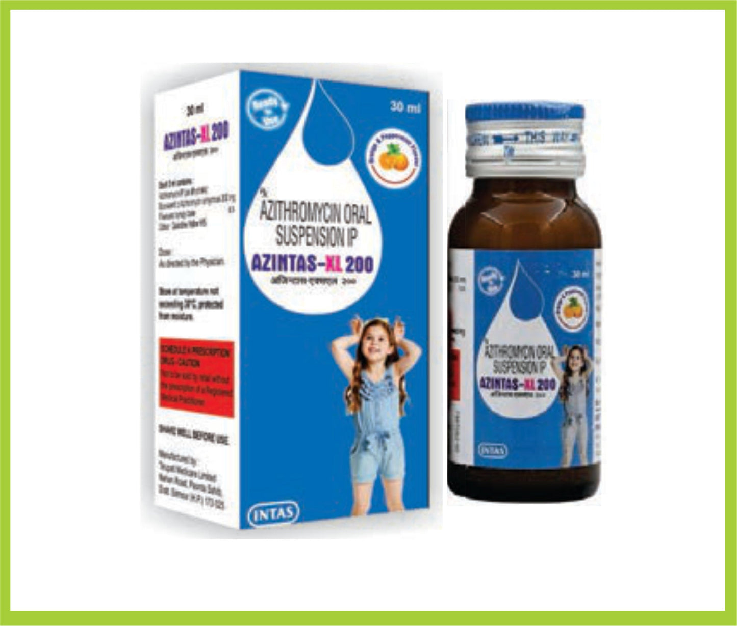 أزينتاس - إكس إل 200 30 مل (أزيثروميسين 200 ملغ) من إنتاس