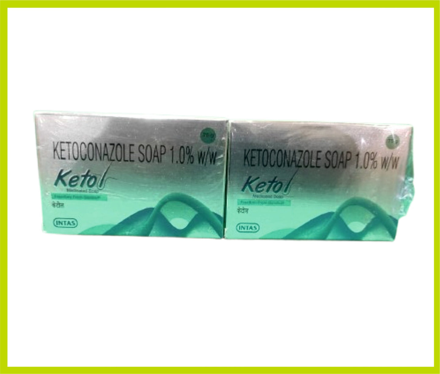 صابون كيتول 75 جم (مزيج) (كيتوكونازول 1% وزن/وزن + زيت شجرة الشاي + قاعدة نودل الصابون) من إنتاس
