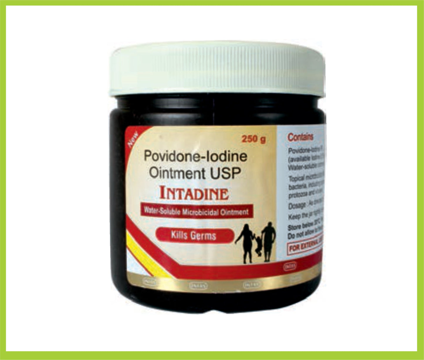 مرهم إنـتادين 250 جم (بوفيدون أيودين 5% وزن/وزن) من إنتاس