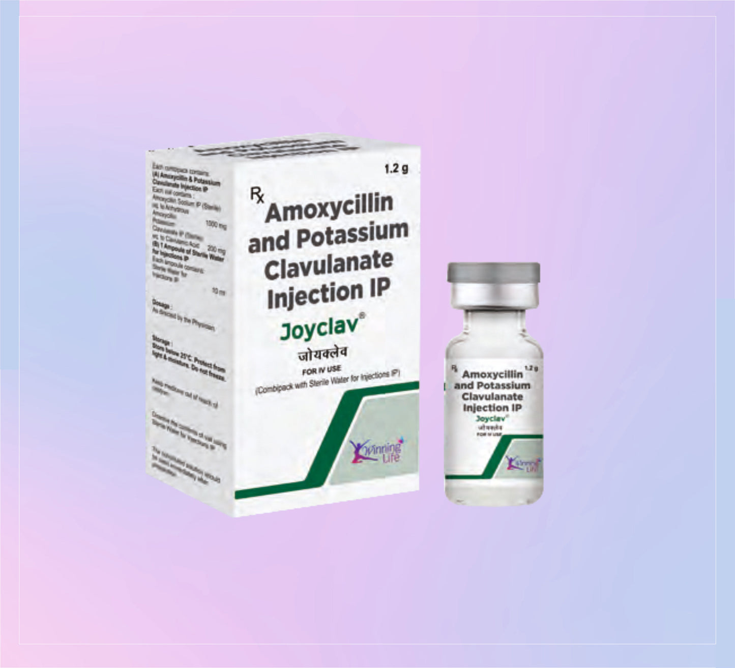 Joyclav 1.2Gm Inj. (Generic) 1X20ML Amoxicillin 1000 Mg + Clavulanic Acid 200 Mg   by Akumentis