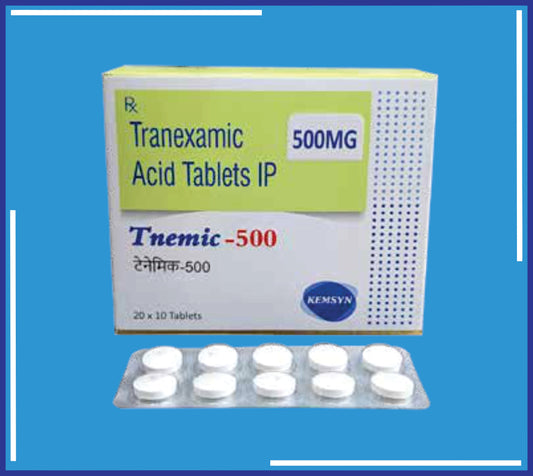 TNEMIC 500 TAB (BLISTER) 20X10 (Tranexamic Acid Ip 500Mg)by Kemsyn