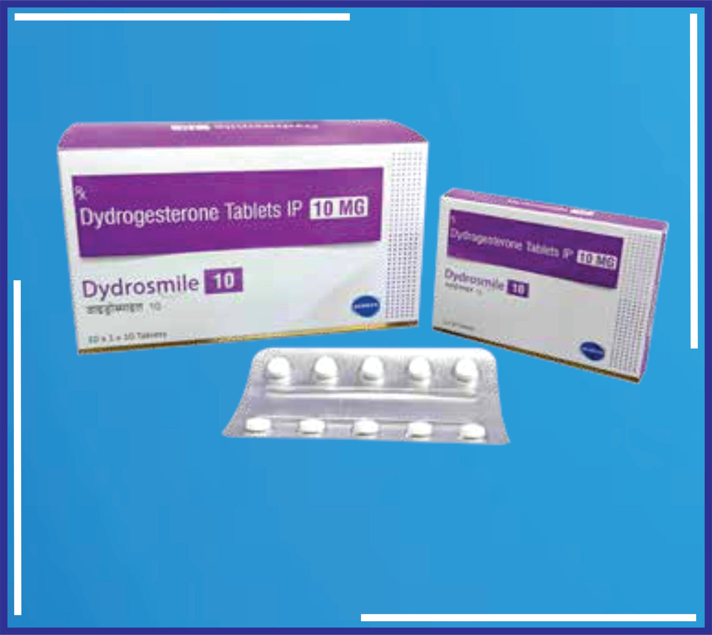 DYDROSMILE -10 TAB (BLISTER) 10X1X10 (Dydrogesterone Ip 10Mg)by Kemsyn