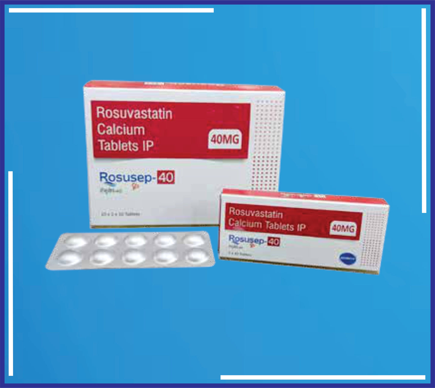 ROSUSEP 40 TAB (ALU-ALU) 10X2X10 (Rosuvastatin Calcium 40Mg)by Kemsyn