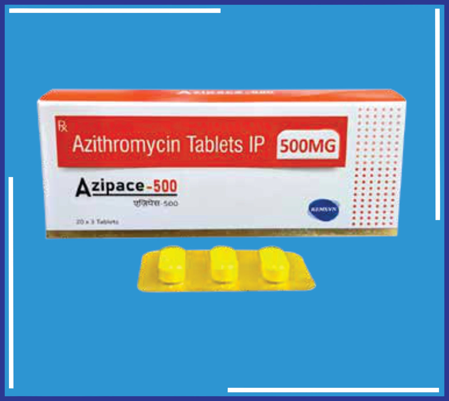 AZIPACE-500 (BLISTER) 20X3 (Azithromycin I.P. 500 Mg)by Kemsyn