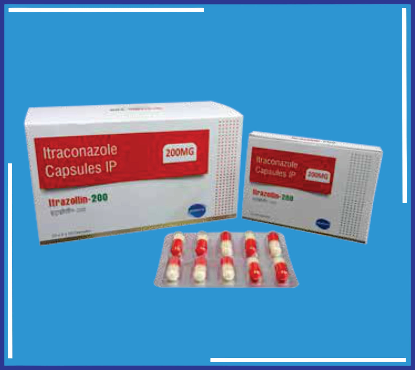 ITRAZOLLIN 200 KAPSÜL (ALU-ALU) 10X1X10 (İtrakonazol 200Mg)by Kemsyn