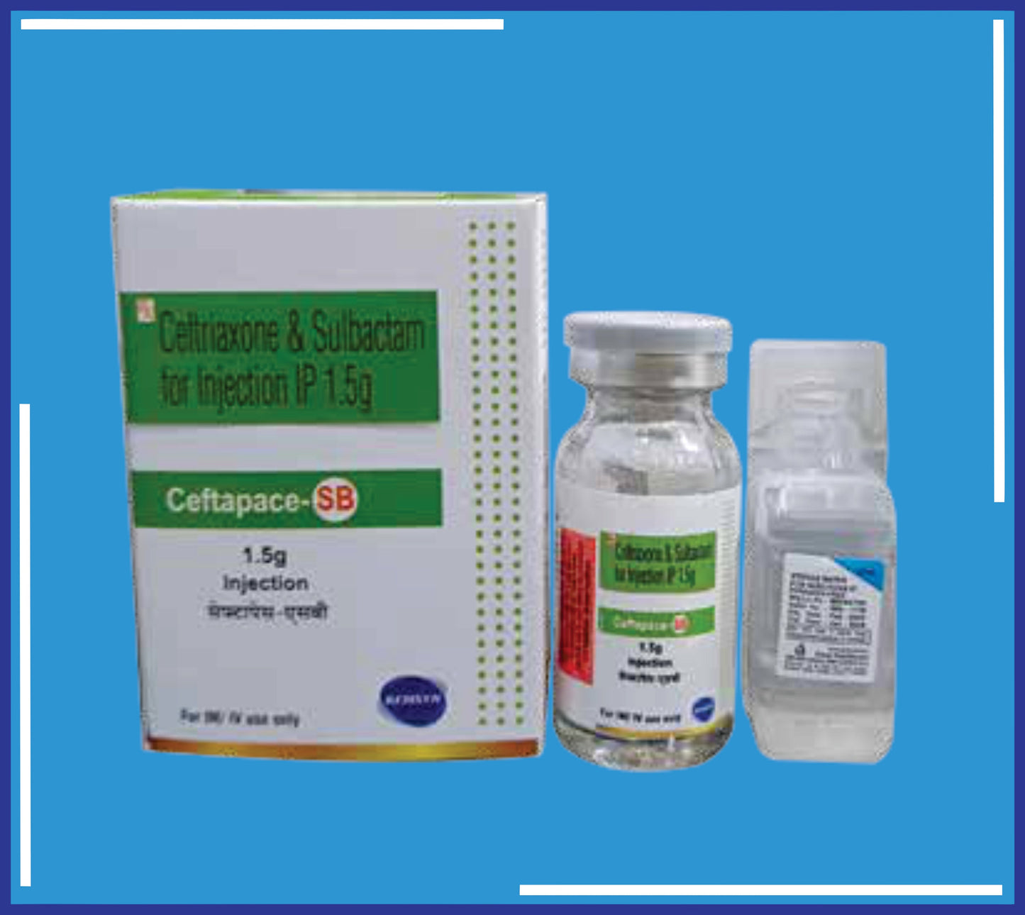 CEFTAPACE-SB 1.5 ENJEKSİYON 20 Ml Flakon (Seftriakson Susuz 1 Gm, Sulbaktam Sodyum USP (Steril) 500 Mg, Steril Su İçin) Kemsyn tarafından