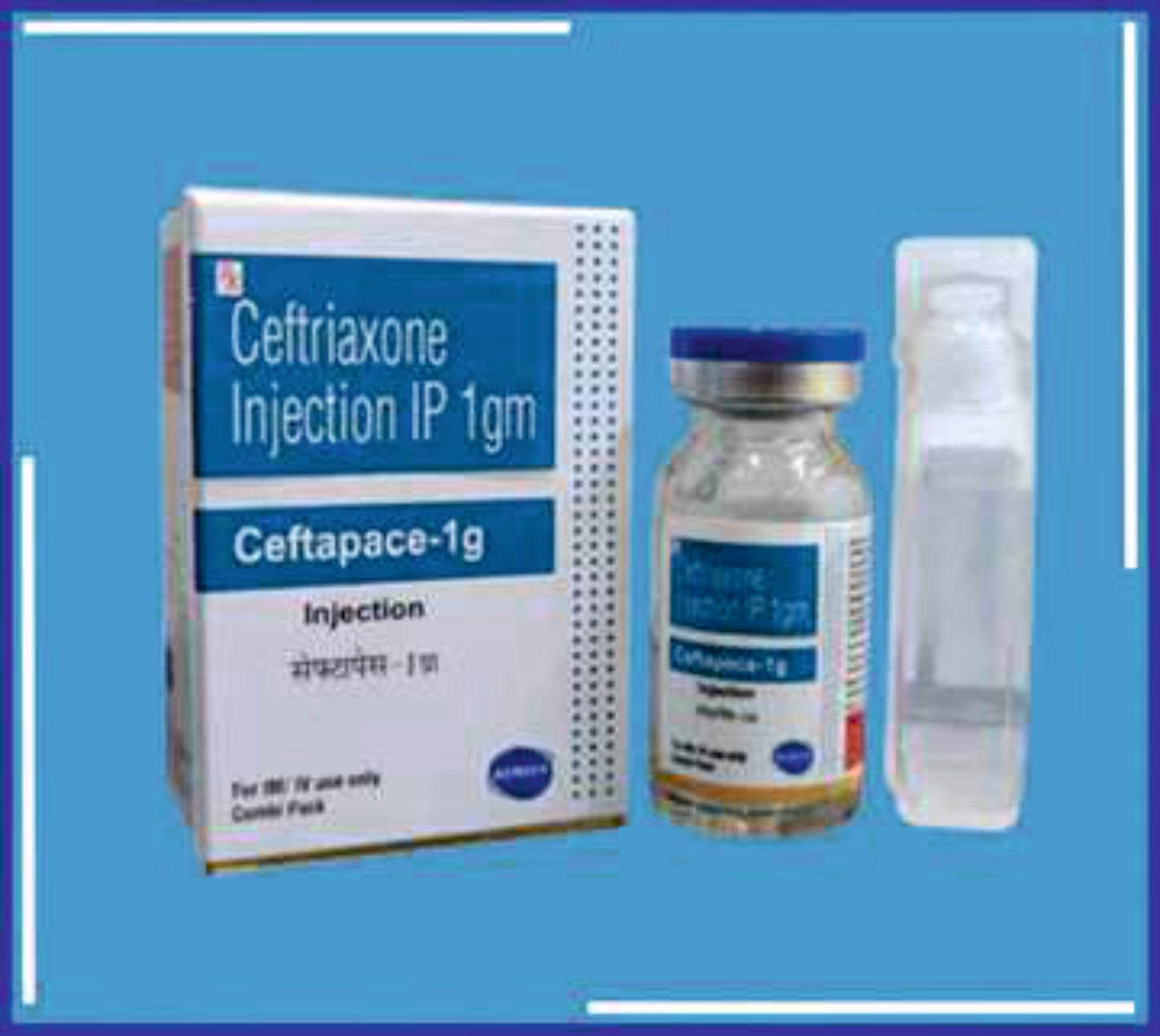 CEFTAPACE-1G 10mlFlakon (Seftriakson Sodyum I.P 1000mg, Enjeksiyonluk Steril Su I.P. 10ml) Kemsyn