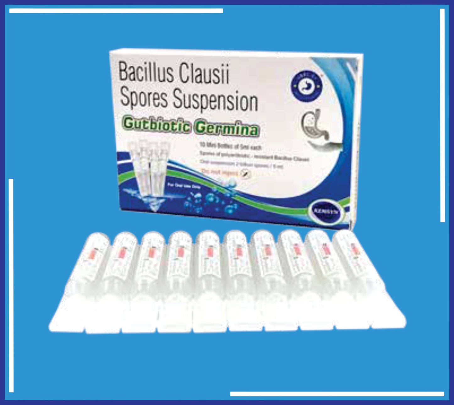GUTTBIOTIC-GERMINA ORAL SÜSPANSİYON (RESPULE) 1X5Ml (Antibiyotiğe Dirençli Bacillus Clausii Sporları 2 Milyar+ Saflaştırılmış Su 5Ml) Kemsyn tarafından