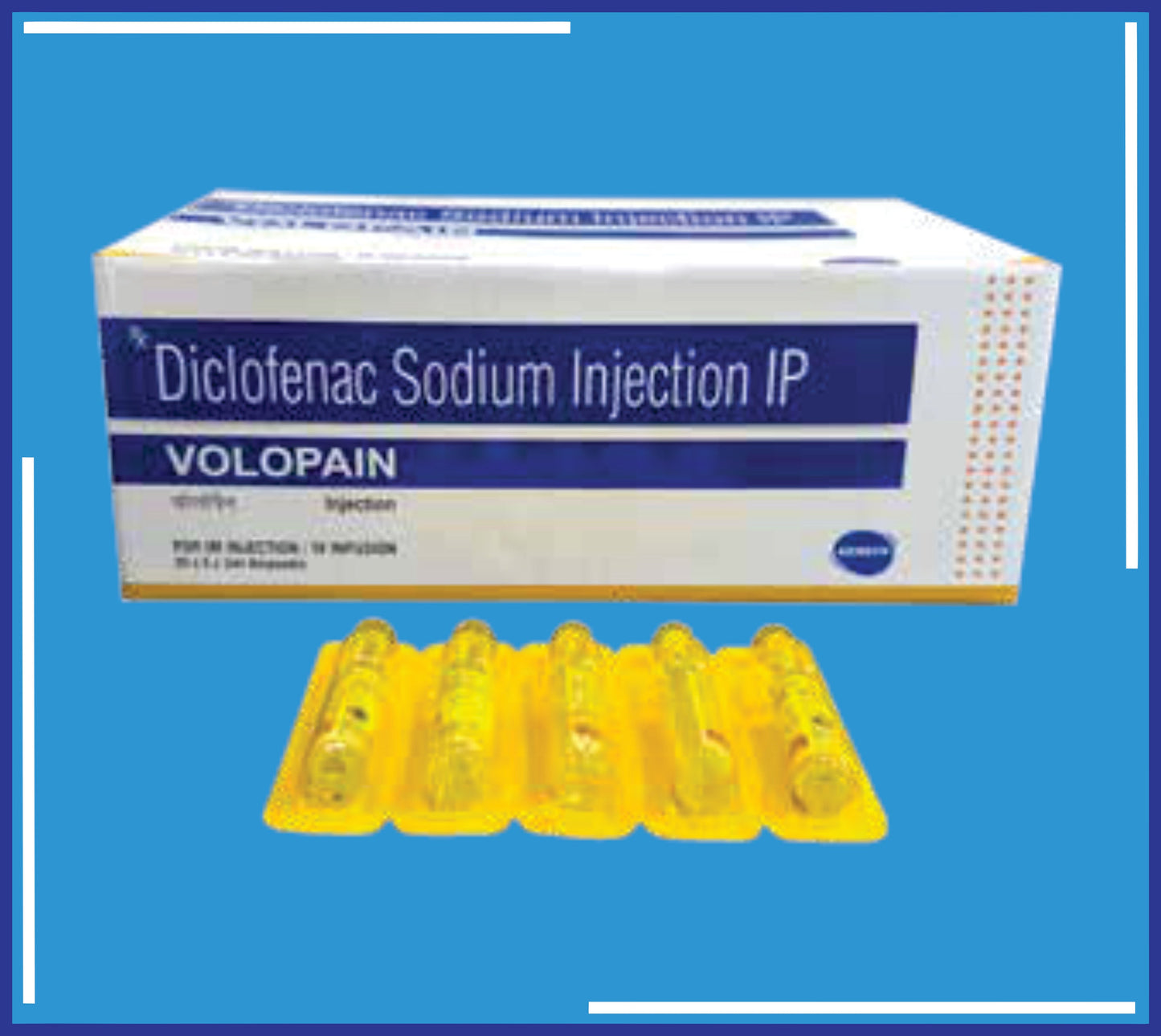VOLOPAIN INJ 20X5X3Ml(ShrinkOf
100) (Diclofenac Sod. Inj.25Mg/Ml), Benzyl Alcohol Ip 4% V/V)by Kemsyn