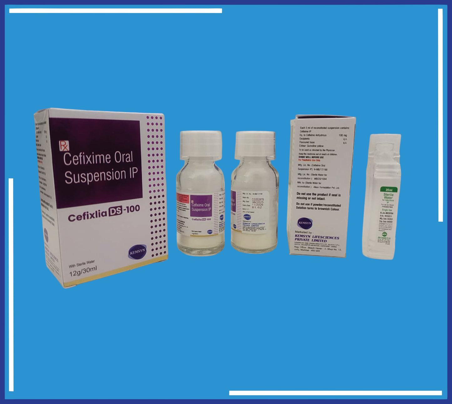 CEFIXLIA DS 100 ORAL SÜSPANSİYON 30Ml+Swfi (Cefixime 100Mg) Kemsyn