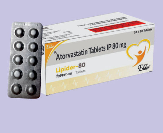 LIPIDER 80 TABS 10'S ( Atorvastatin Calcium 80 MG
 ) by Elder