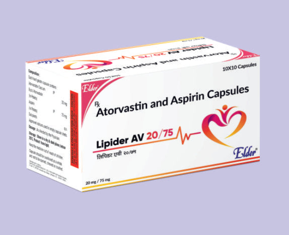LIPIDER  GOLD 10 CAPS (10/75/75 MG) 10'S ( Atorvastatin 10mg+Clopidogrel 75mg+Aspirin 75mg ) by Elder