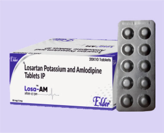 LOSA AM TABLET (50/5 MG) 10'LU ( Losartan 50 mg, Amlodipin 5 mg
 ) Elder tarafından