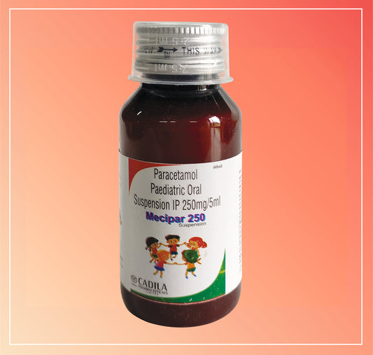 MECIPAR DS SUSPENSION 60 ML (60 ML) Paracetamol Paediatric Oral Susp. IP 250mg/5 ml