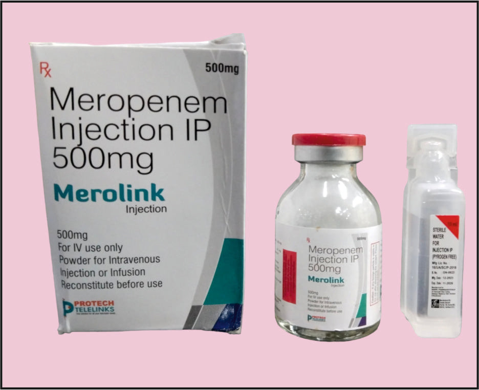 MEROLINK-500 MG VIAL (ميروبينيم (500 ملجم)) من Protech