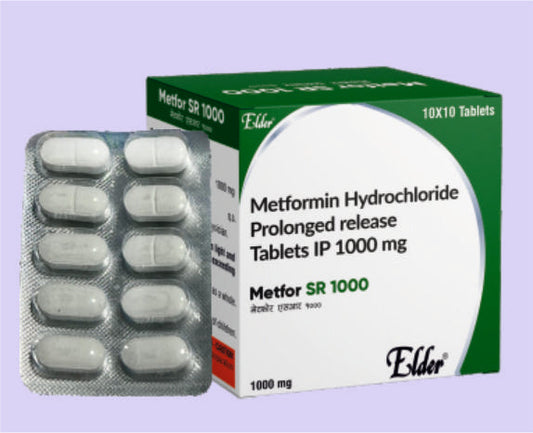 METFOR 1000 SR TABLET 10'LİK (Metformin SR 1000 MG) - Elder