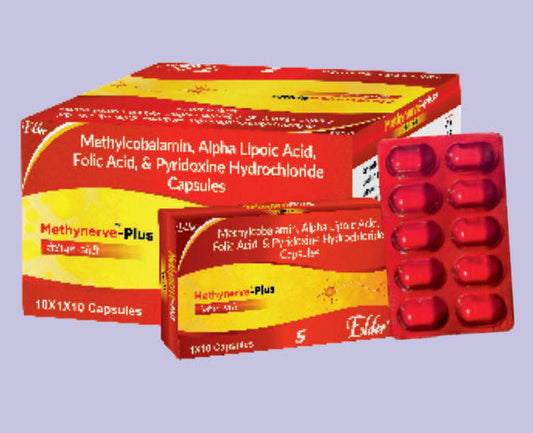 METHYNERVE PLUS KAPSÜL 10'LU (Metilkobalamin 1500mcg, Alfa Lipoik Asit 100mg, Folik Asit 1.5mg, Piridoksin HCl 3 mg) - Elder