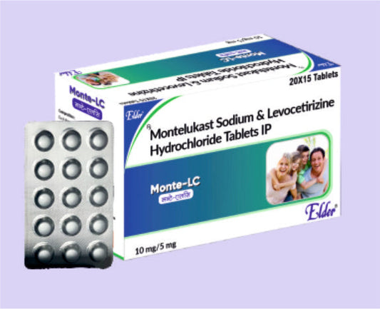 MONTE LC TABLET (10/5MG) 15'Lİ (Montelukast 10 MG + Levosetirizin 5 MG) Elder üretimi