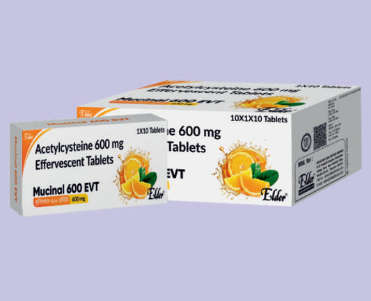 MUCINAL 600 EVT TABLET 10'LU (Asetilsistein 600mg Efervesan Tablet) - Elder