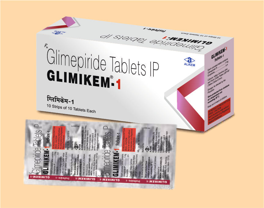 GLIMIKEM-1  TABLETS(10'S) Glimepiride 1 mg by Alkem1