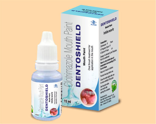 DENTOSHIELD MOUTH PAINT (15 ML) Clotrimazole 1% w/v by Alkem1