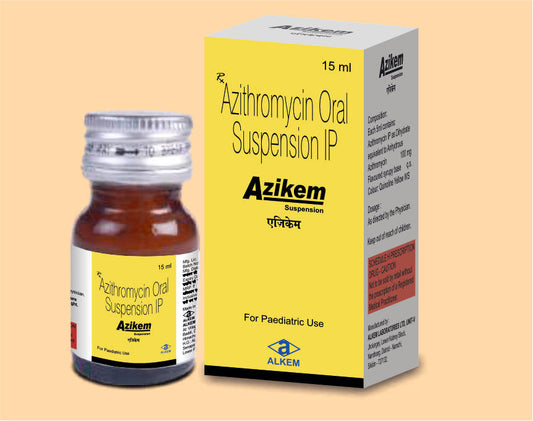 AZIKEM KID SUSPENSION (15ML) Azithromycin 100 mg by Alkem1