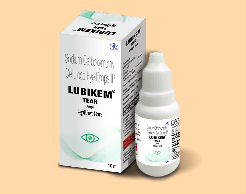 LUBIKEM TEAR DROPS (10ML) Carboxymethylcellulose Sodium 0.5% w/v by Alkem1