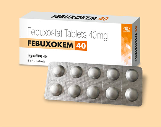 FEBUXOKEM - 40 TABLETS (10'S) Febuxostat 40 mg by Alkem1