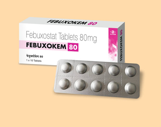 FEBUXOKEM - 80 TABLET (10'LU) Febuxostat 80 mg by Alkem1