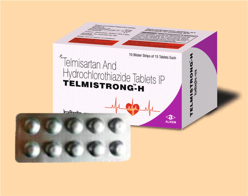 TELMISTRONG - H TABLETS (15'S) Telmisartan 40 mg + Hydrochlorothiazide 12.5 mg by Alkem1