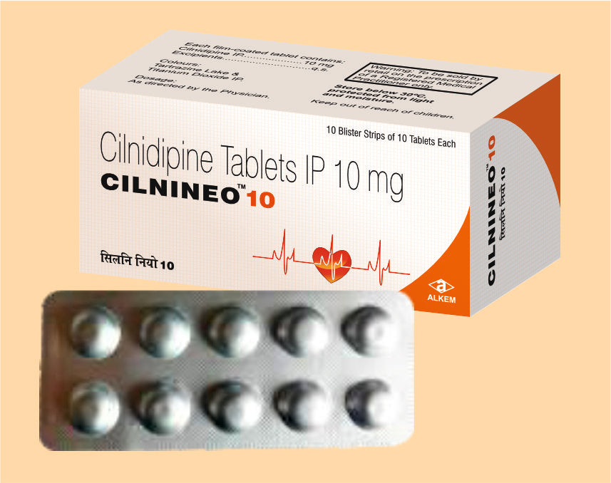 CILNINEO 10 TABLETS (10'S) Cilnidipine 10 mg by Alkem1